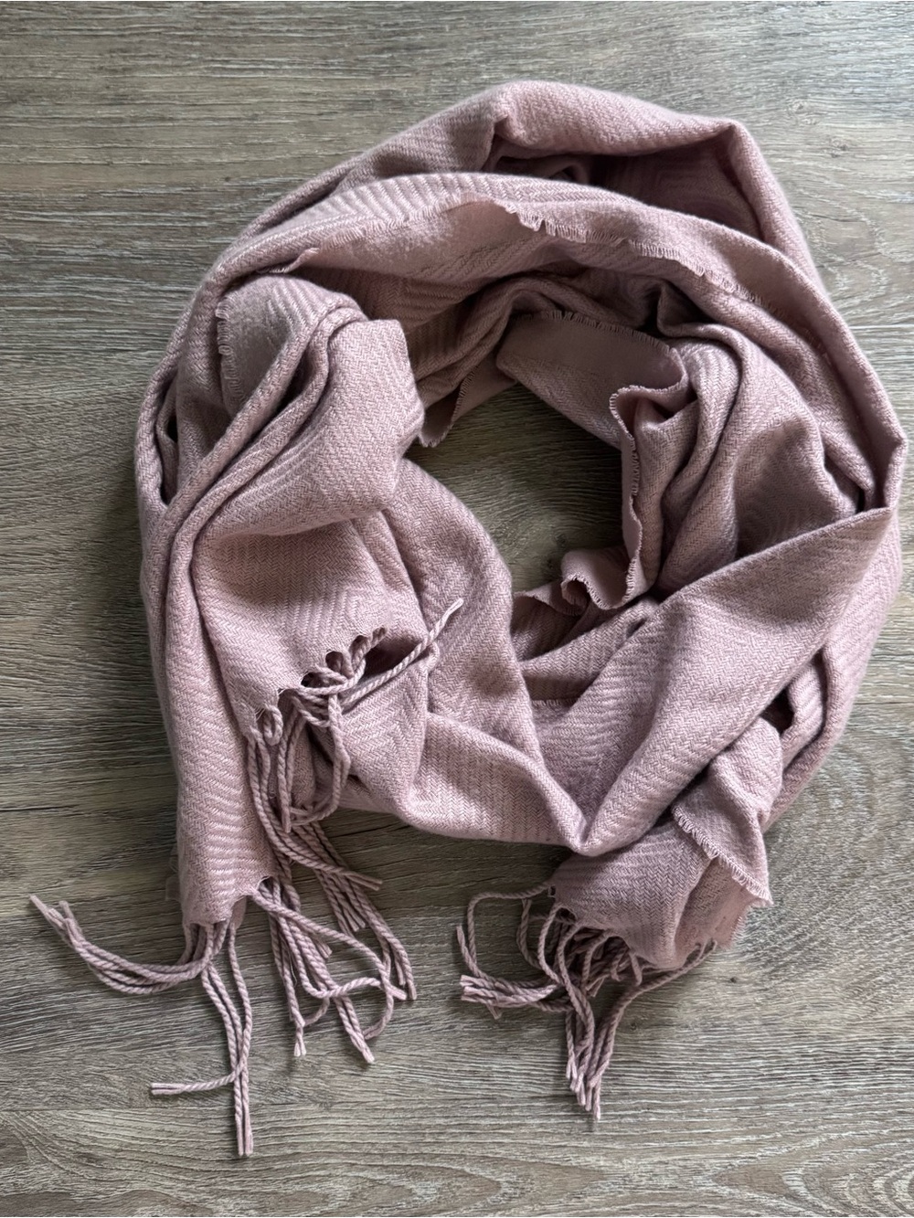 Vince Camuto Blush Pink Fringed Wrap Scarf